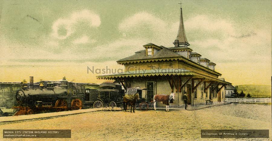 Postcard: Boston & Maine Railroad Station, Wolfeboro, New Hampshire